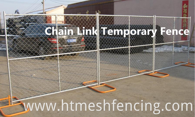 Hot dipped galvanized temporary chain link fence mobile fencing for sale